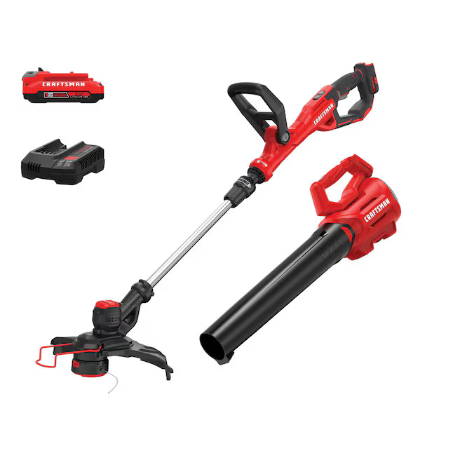 CRAFTSMAN V20 20-volt max Cordless Battery String Trimmer and Leaf Blower and Combo Kit 2 Ah (Bat... | Lowe's