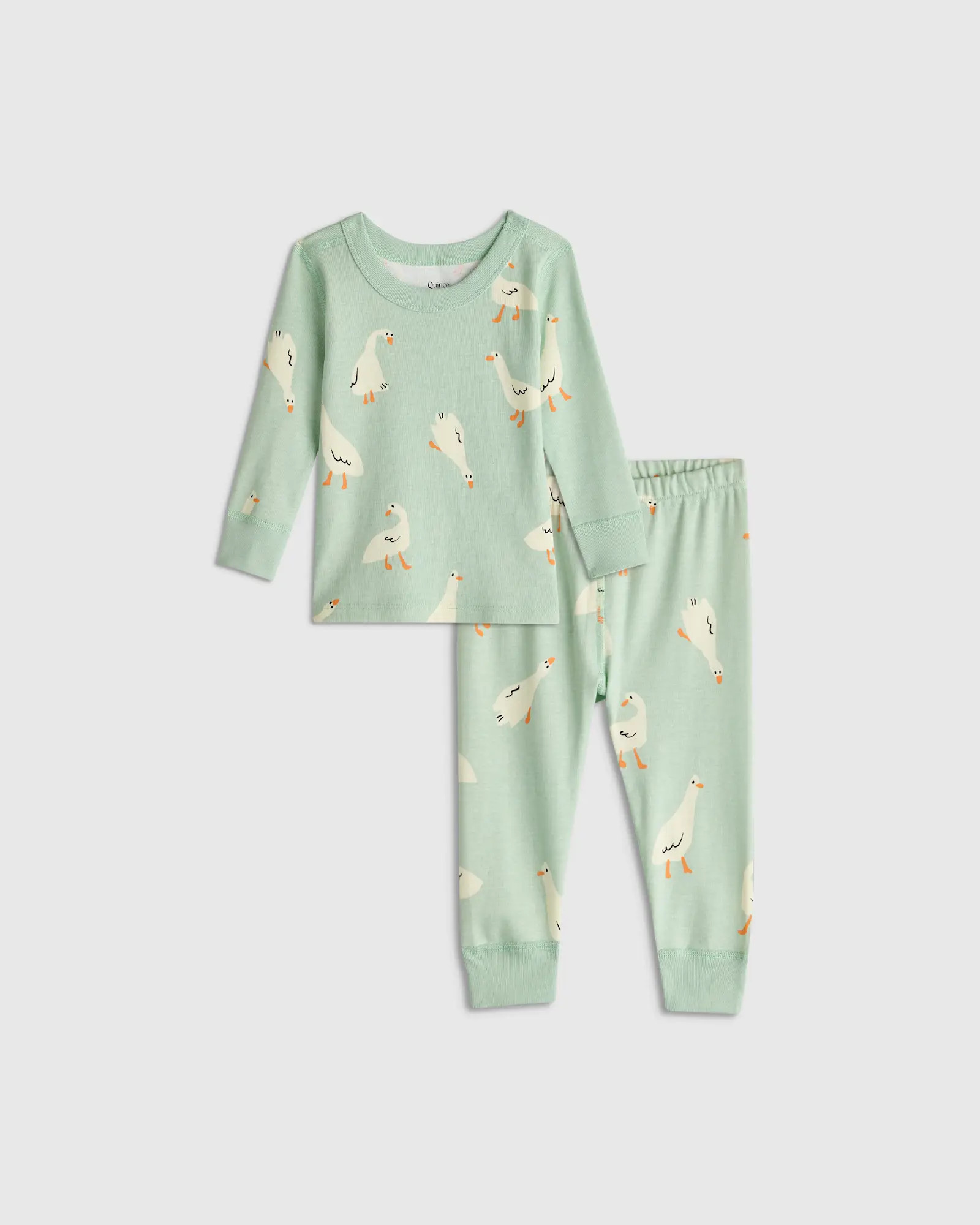 100% Organic Cotton Long Sleeve and Pant Pajama Set | Quince