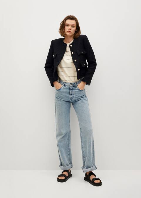 Pocket tweed jacket | MANGO (US)