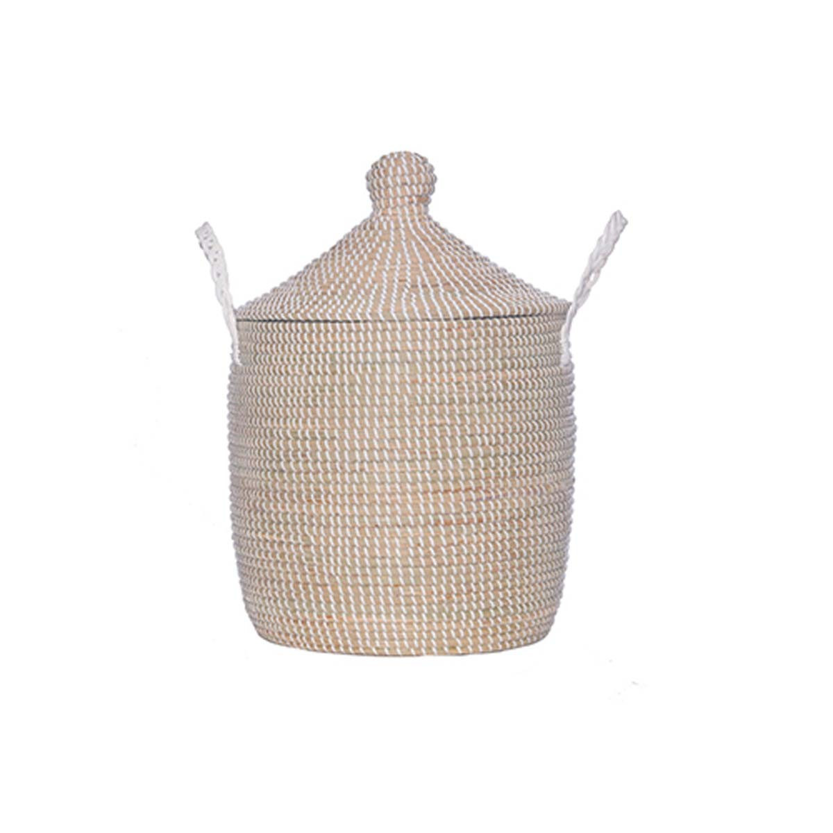 Olli Ella Neutra Lidded Basket (Size: Medium) | The Tot