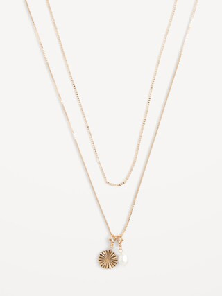 Gold-Toned Metal Necklace 2-Pack for Women | Old Navy (US)