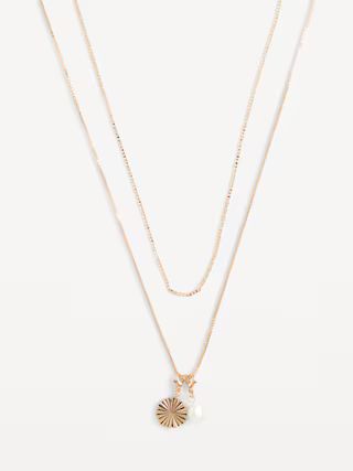 Gold-Toned Metal Necklace 2-Pack for Women | Old Navy (US)