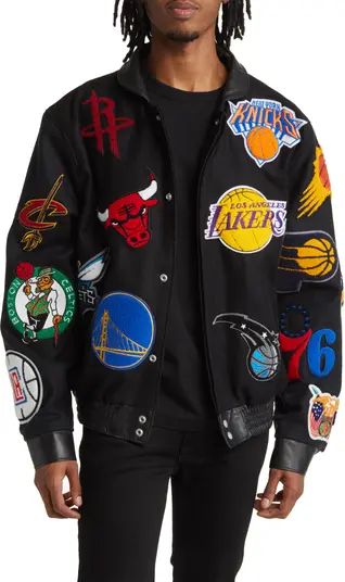 NBA Collage Wool Blend Jacket | Nordstrom