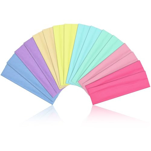 DiyJibb Headbands for Women – 16Pcs Cotton Cloth Headbands for Women's Hair Accessories, Non-Slip Sports Headband Bands & Hair Ties, Soft Fabric for Yoga, Running, Workout | Amazon (US)