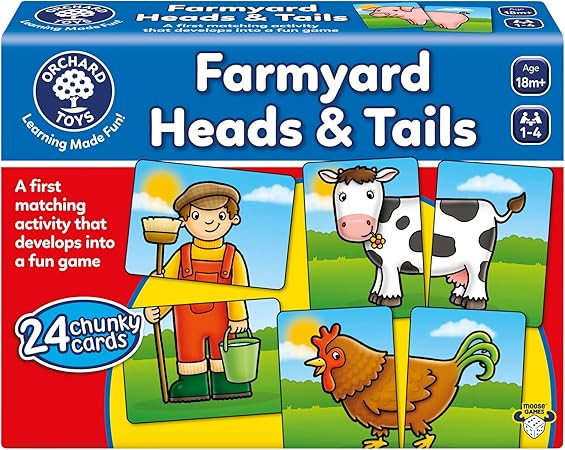 Orchard Toys Moose, Farmyard Heads & Tails Game. A First Matching Activity That develops into a F... | Amazon (US)