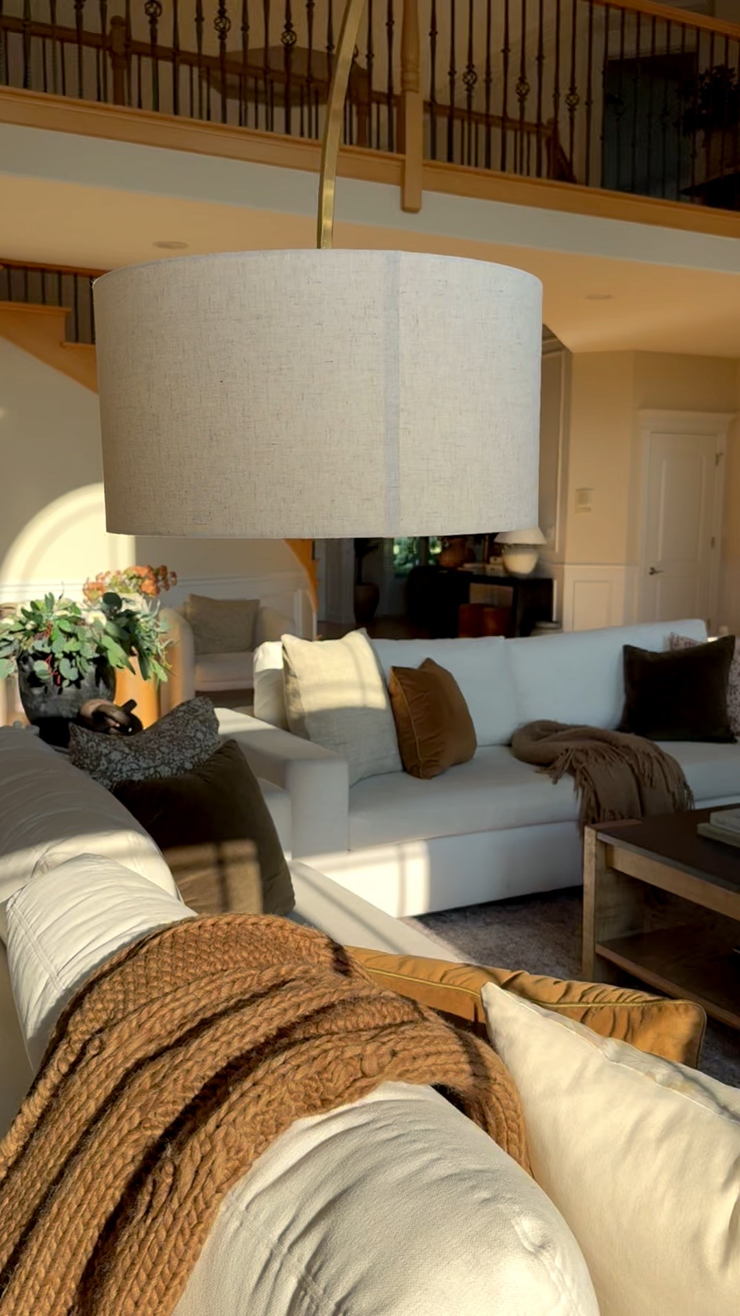 Autumn vibes in our great room 🍂 chunky knit throws, brown pillows, green, rich hues and textures. 

Neutral home, living room room, sofa, coffee table, pottery barn, cozy home, home, fall decor, fall home, target, target finds, wayfair finds, wayfair home, lamp, sale, rug, chair, sofa, 

#LTKSeasonal #LTKHome #LTKSaleAlert