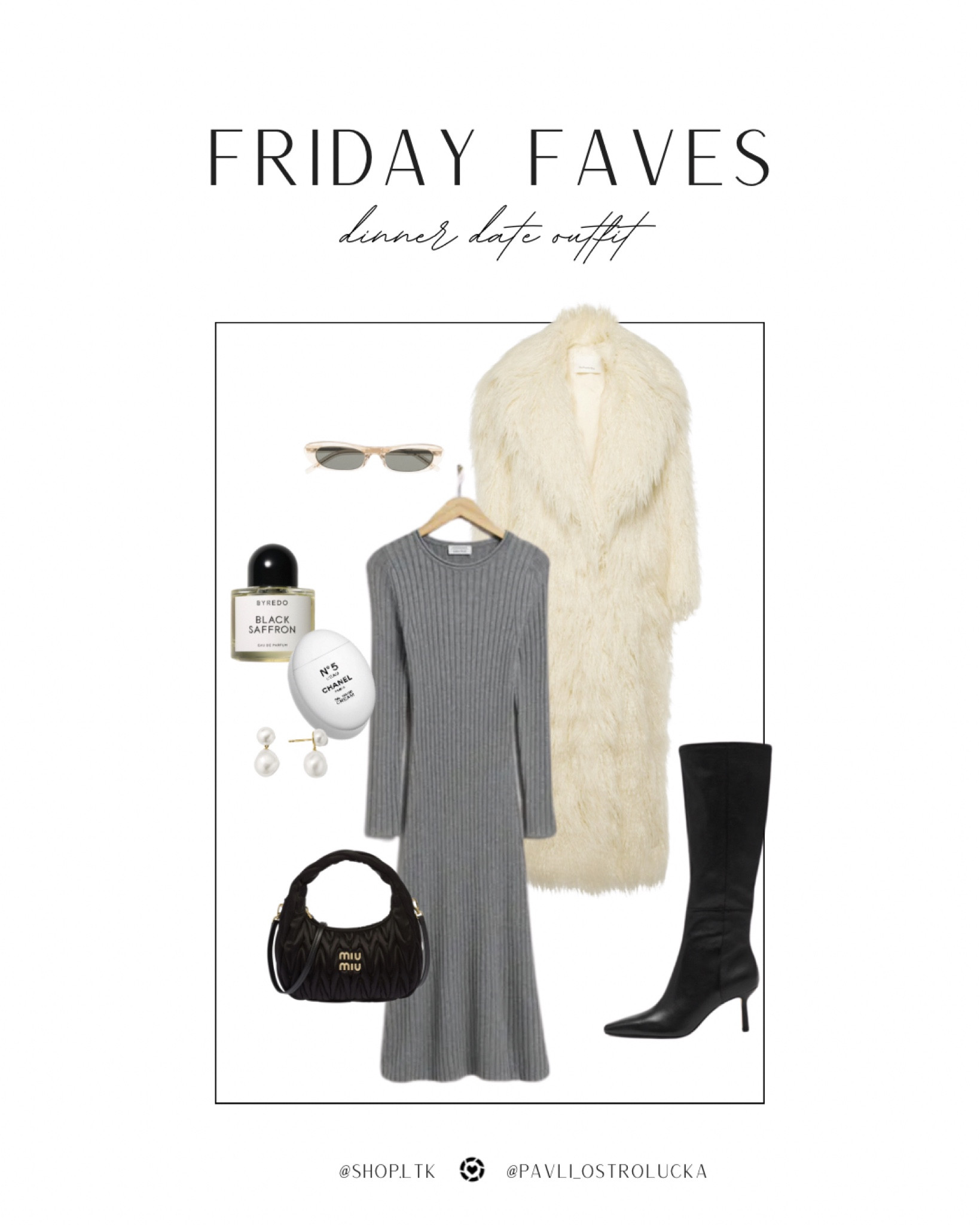 Love how sophisticated long knitted dress looks, they are perfect option for winter weather. Styling them with faux-fur coat & high quality accessories for chic luxurious dinner date look 🩶

#LTKeurope #LTKstyletip #LTKparties