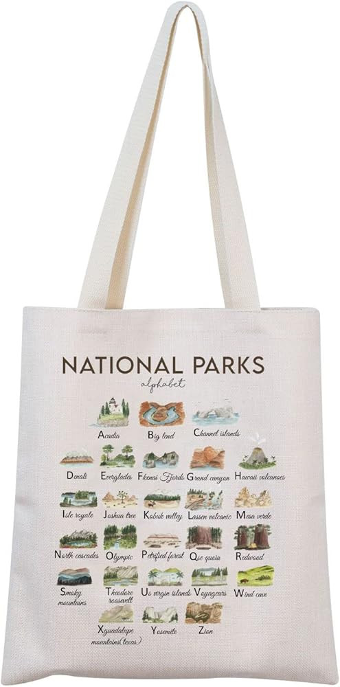 MNIGIU National Parks Tote Bag US National Parks Bag Camping Hiking Lover Gift Hiker Gi-ft Camper... | Amazon (US)