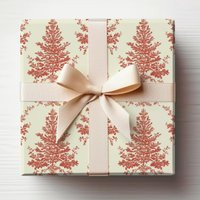 Aesthetic Christmas Wrapping Paper Roll Victorian Vintage Papers, Red Tree | Etsy (US)