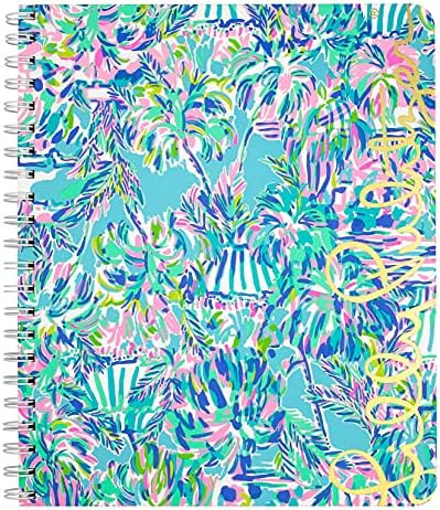 Lilly Pulitzer Large Blue Hardcover Spiral Notebook, 11" x 9.5" with 160 College Ruled Pages, Cab... | Amazon (US)