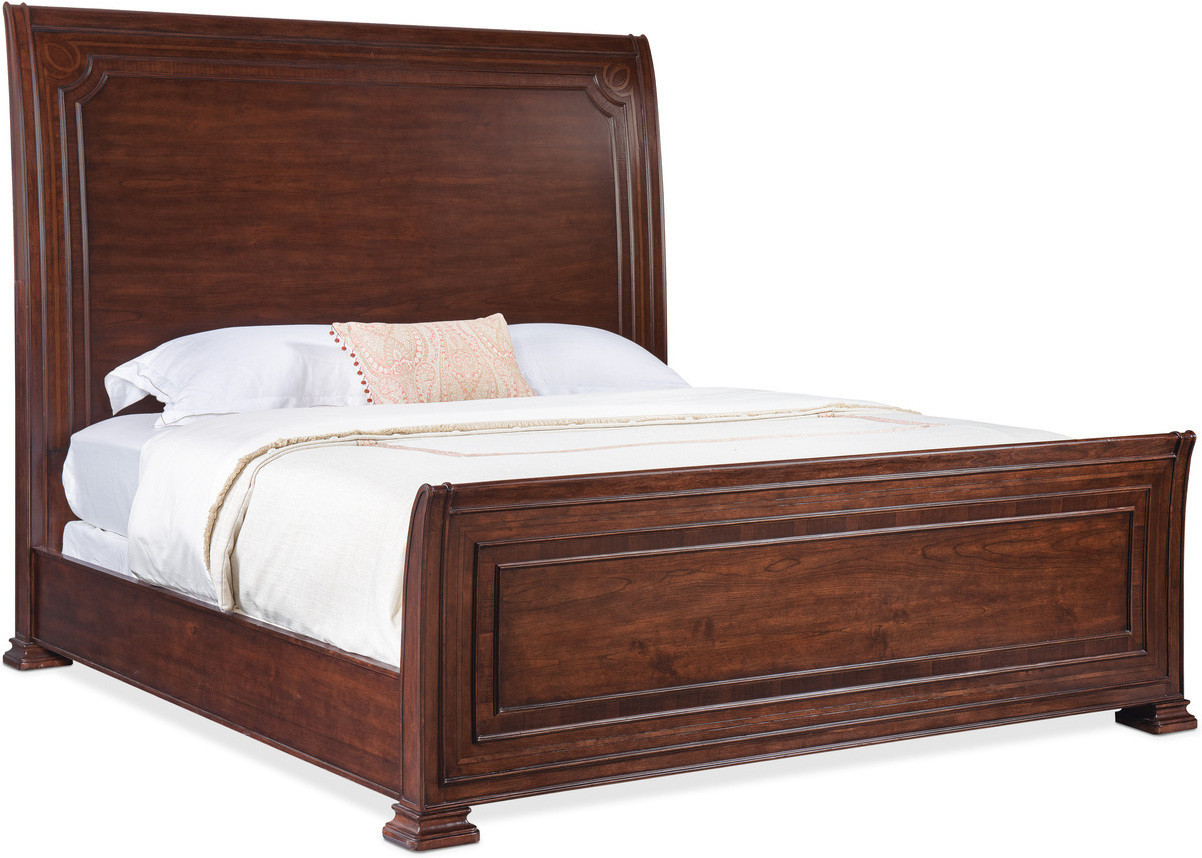 Charleston King Sleigh Bed In Dark Wood | 1stopbedrooms