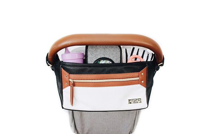 Itzy Ritzy Adjustable Stroller Caddy and Organizer Bag Featuring Front Zippered Pocket, 2 Built-I... | Amazon (US)