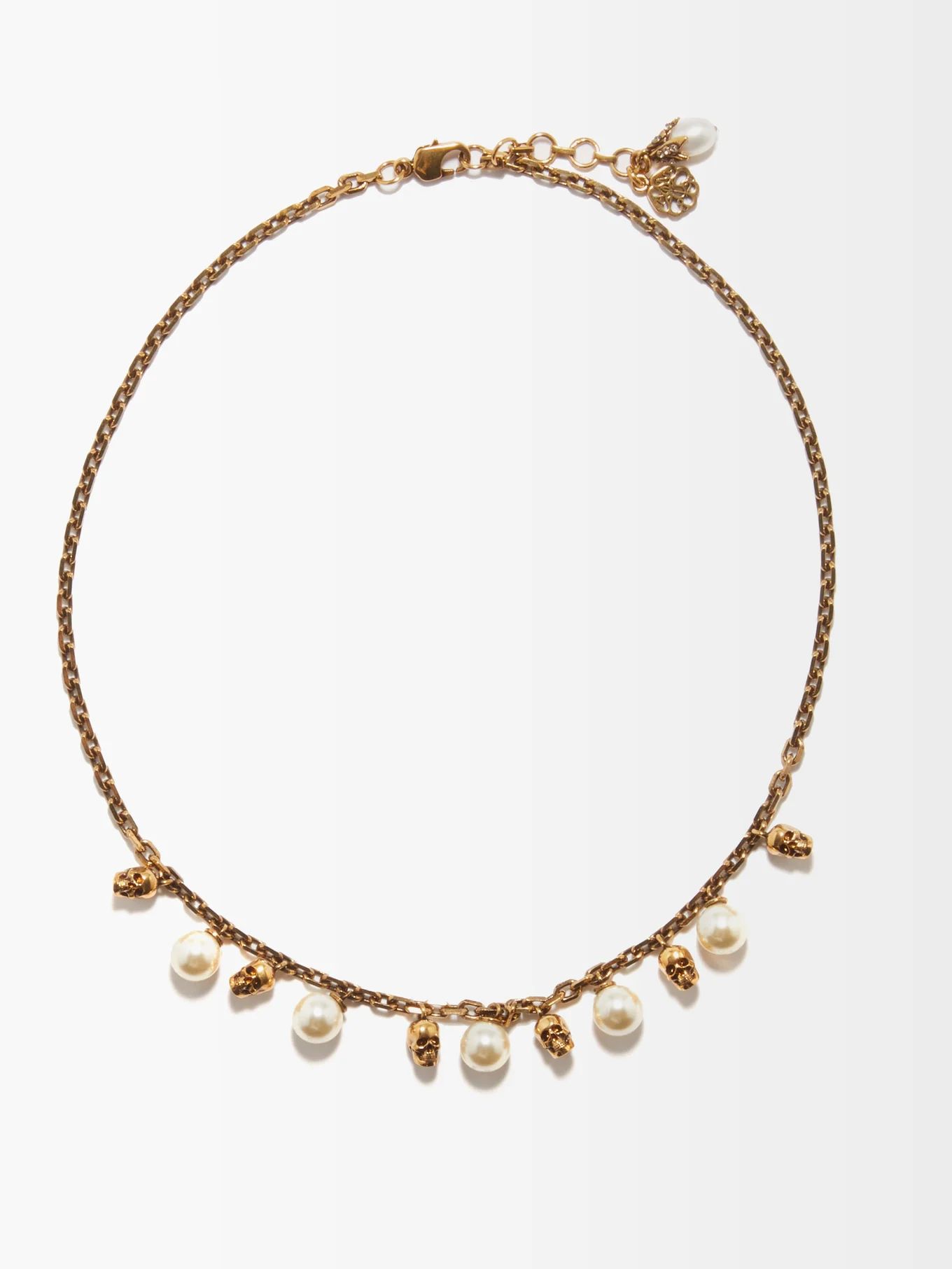 Skull and faux-pearl choker | Alexander McQueen | Matches (US)