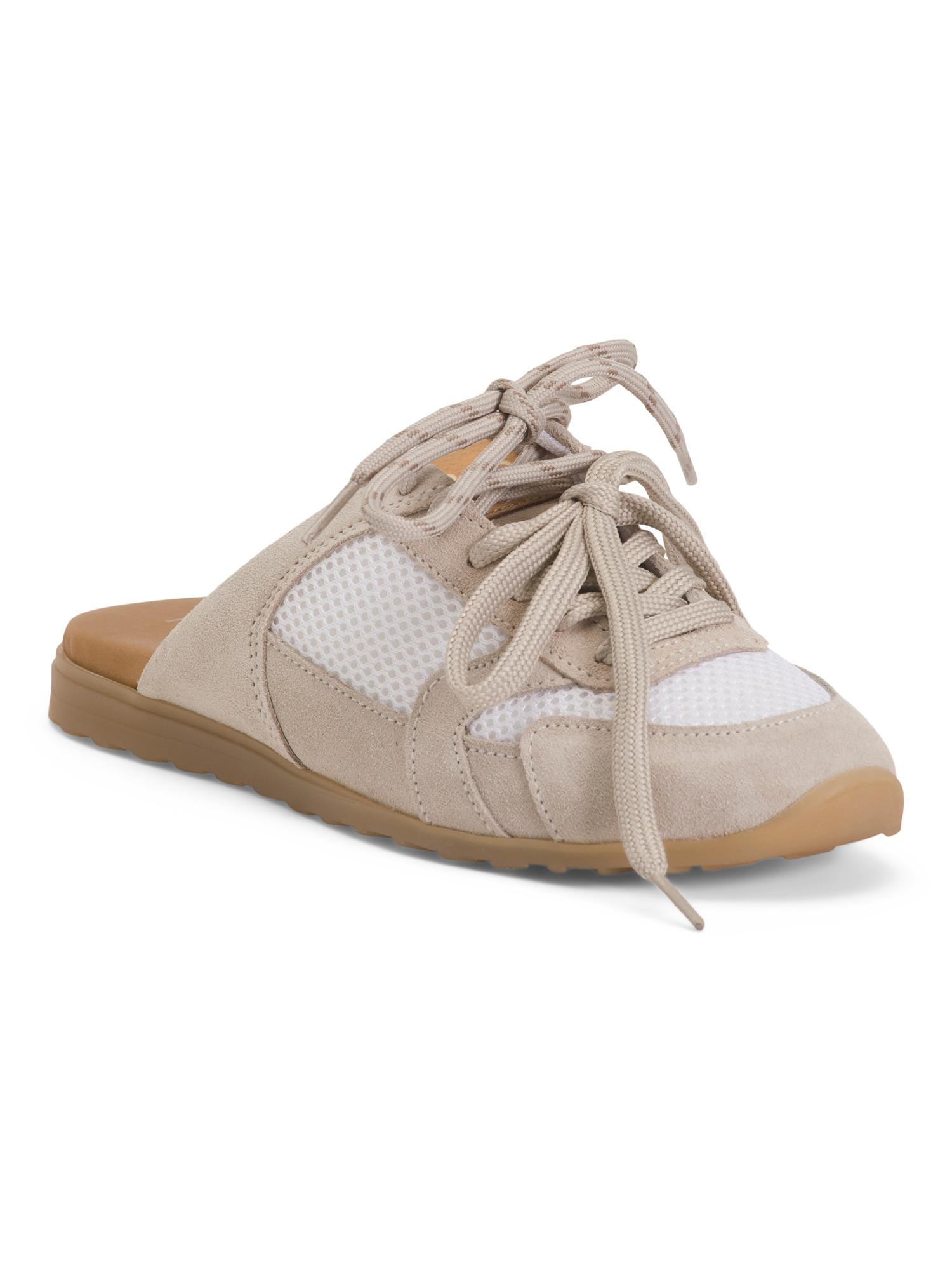 Made In Italy Suede Mules With Laces | TJ Maxx