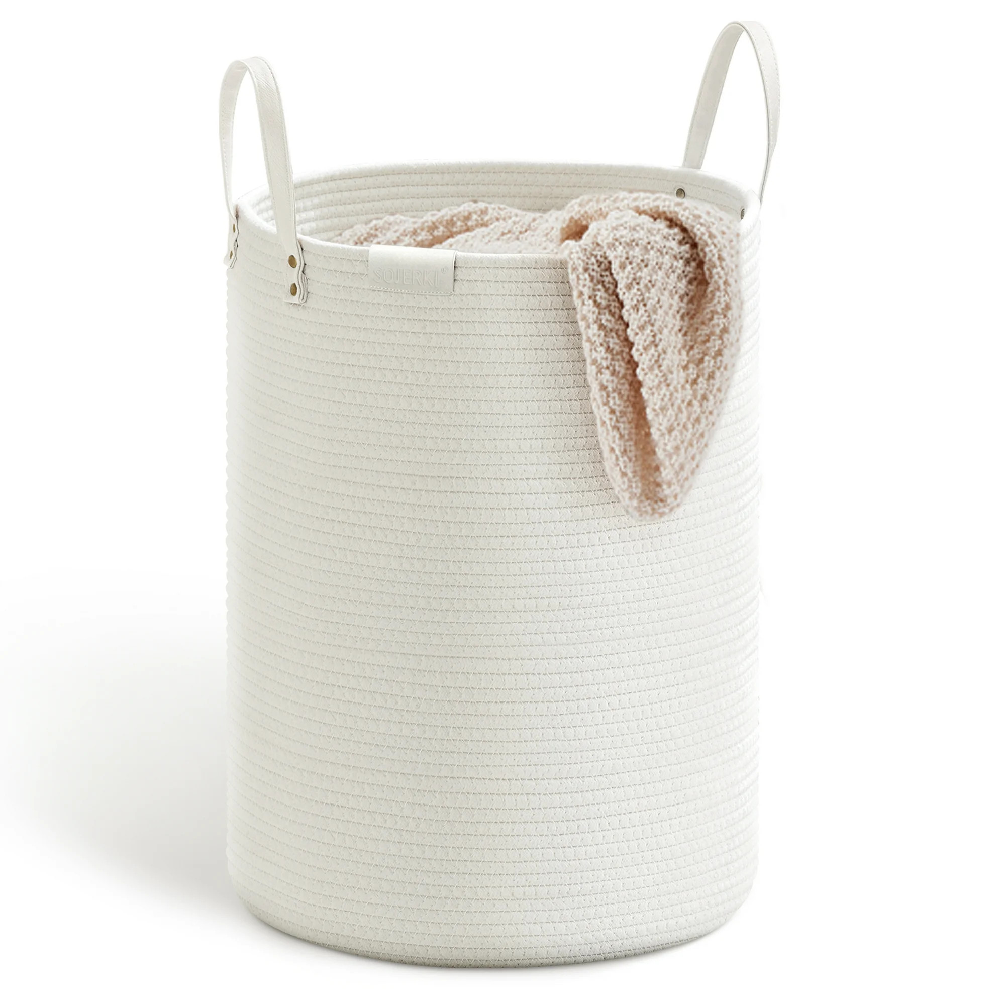 SOJERKI Cotton Woven Rope Laundry Hamper，30L Storage Decorative Laundry Basket for Blankets,Dir... | Walmart (US)