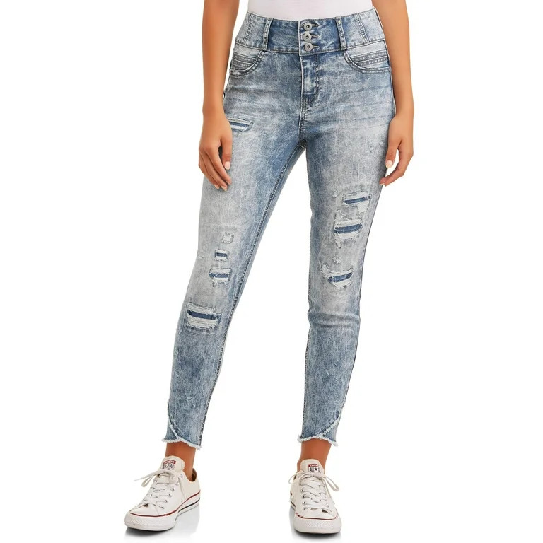 No Boundaries Corset Waist Skinny Jeans | Walmart (US)