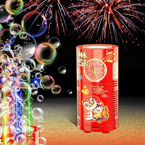 Fireworks Bubble Machine (13 Holes) with Dazzling RGB LED Lights, Automatic Sparklers Bubbles Toy... | Amazon (US)