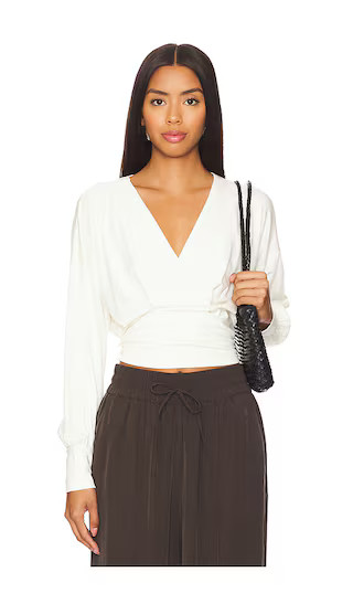 Long Sleeve Blouse in Macadamia | Revolve Clothing (Global)