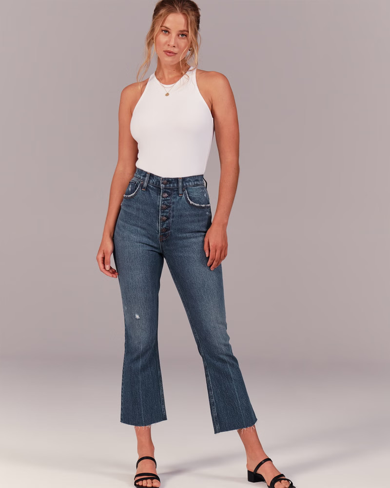 High Rise Kick Flare Jeans | Abercrombie & Fitch (US)