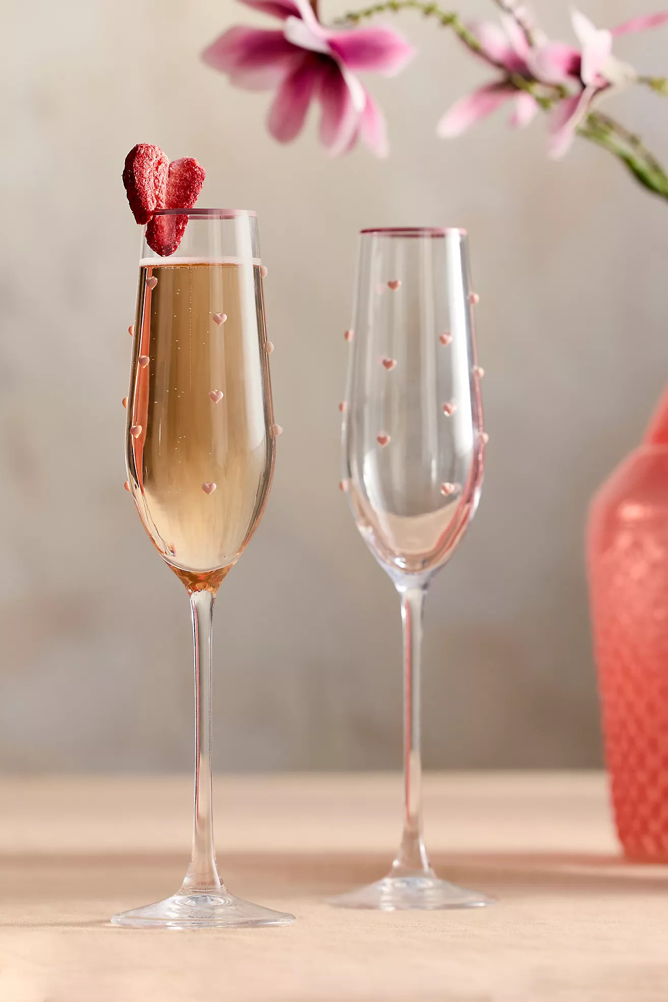 Heart Confetti Flutes, Set of 2 | Anthropologie (US)