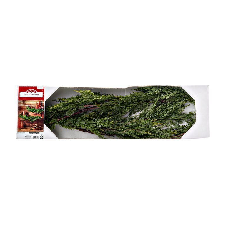 Holiday Time Greenery Christmas Garland, 6' | Walmart (US)