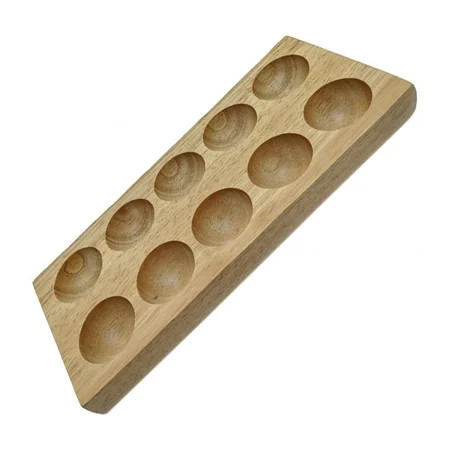 VEAREAR Wooden Egg Holder Multifunction Convenient DIY 10 Grids Double Row Eggs Storage Plate for Ho | Walmart (US)