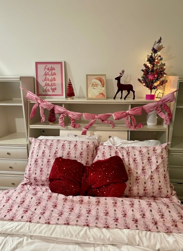 A very pink Christmas! Room decor idea for your girl who loves pink & bows 

#LTKHome #LTKGiftGuide #LTKHoliday
