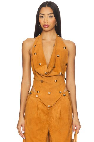 Dome Studded Halter Top
                    
                    Understated Leather | Revolve Clothing (Global)