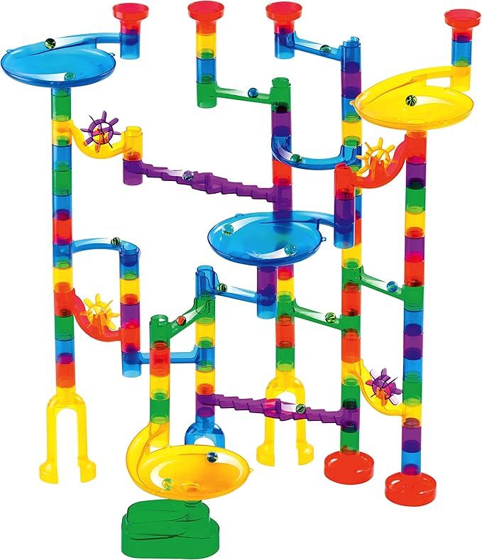 Marble Genius Marble Run Starter Set - 130 Complete Pieces + Free Instruction App (80 Translucent... | Amazon (US)