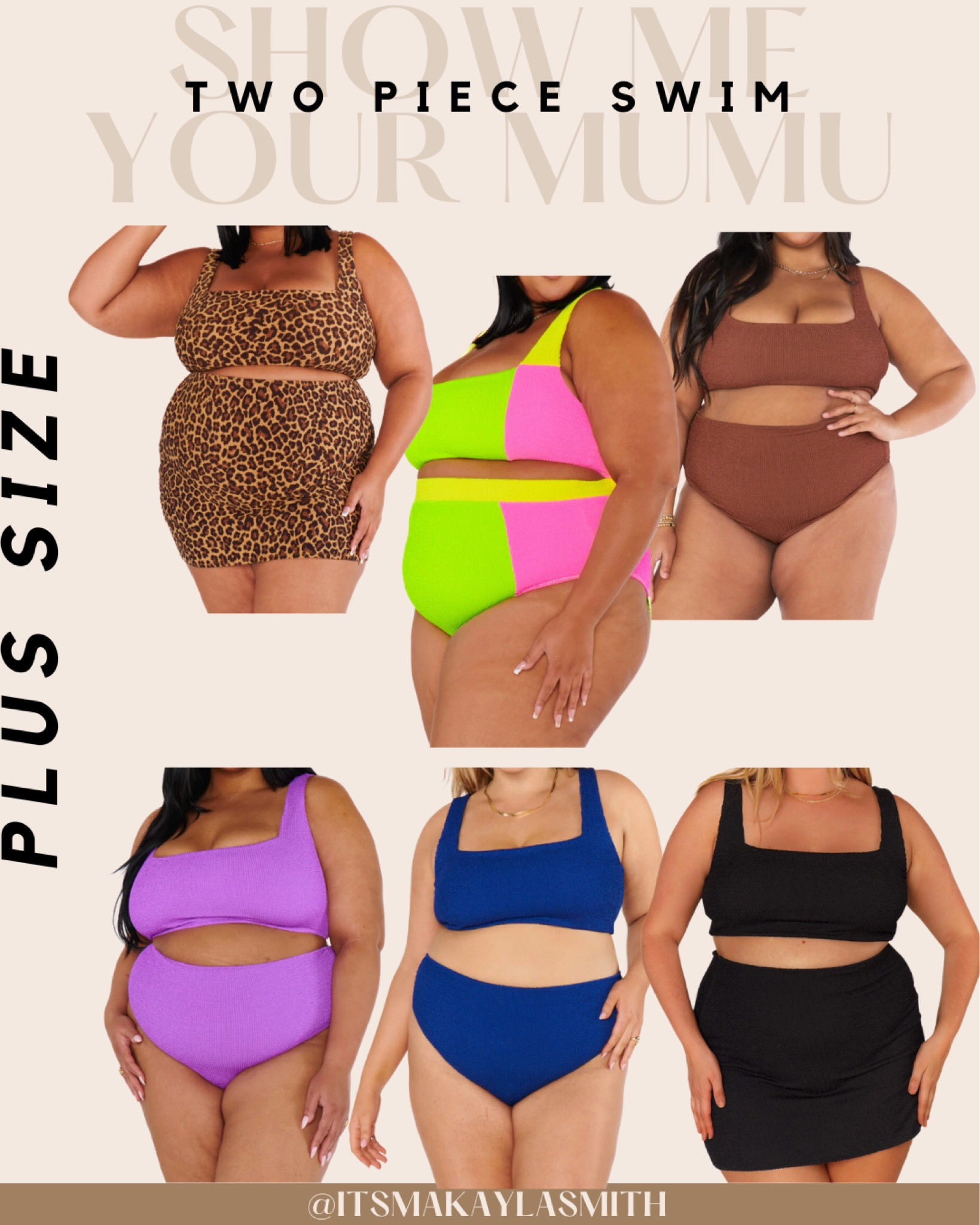 Plus size swimsuits from Show Me Your Mumu - best plus size two piece swimsuits from their site!

#LTKSwim #LTKPlusSize