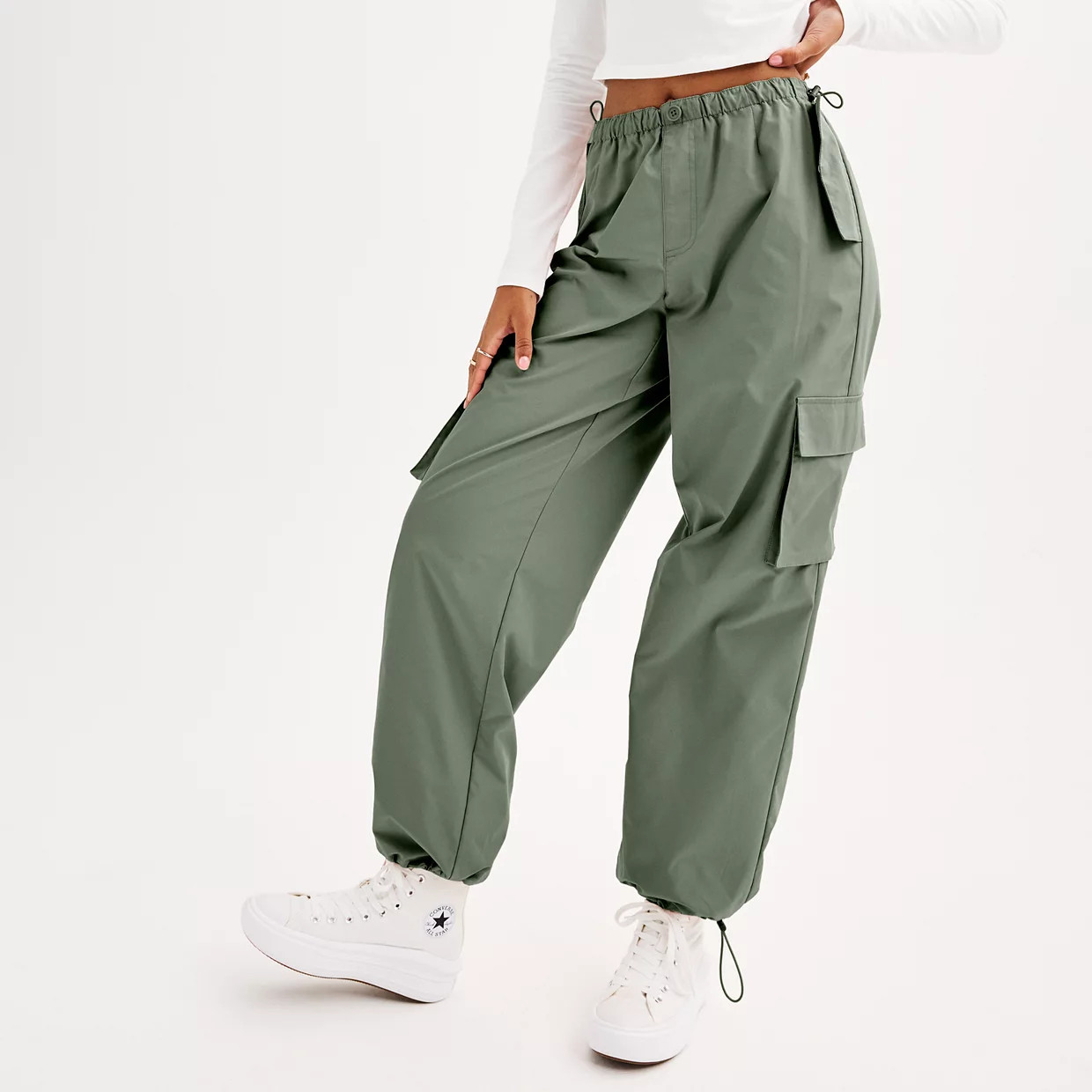 Juniors' Zoe By Zoe+Phoebe Parachute Pants | Kohl's