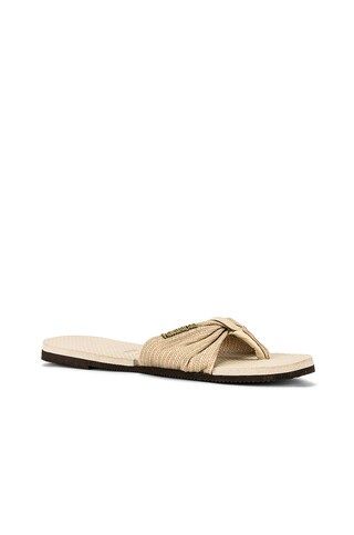 Havaianas You St. Tropez Shine Sandal in Beige from Revolve.com | Revolve Clothing (Global)