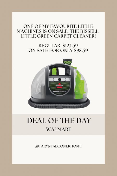 One of my favourite little machines is on sale! The Bissell little green carpet cleaner! Regular $123.59 on sale for only $98.59

#LTKsalealert #LTKhome