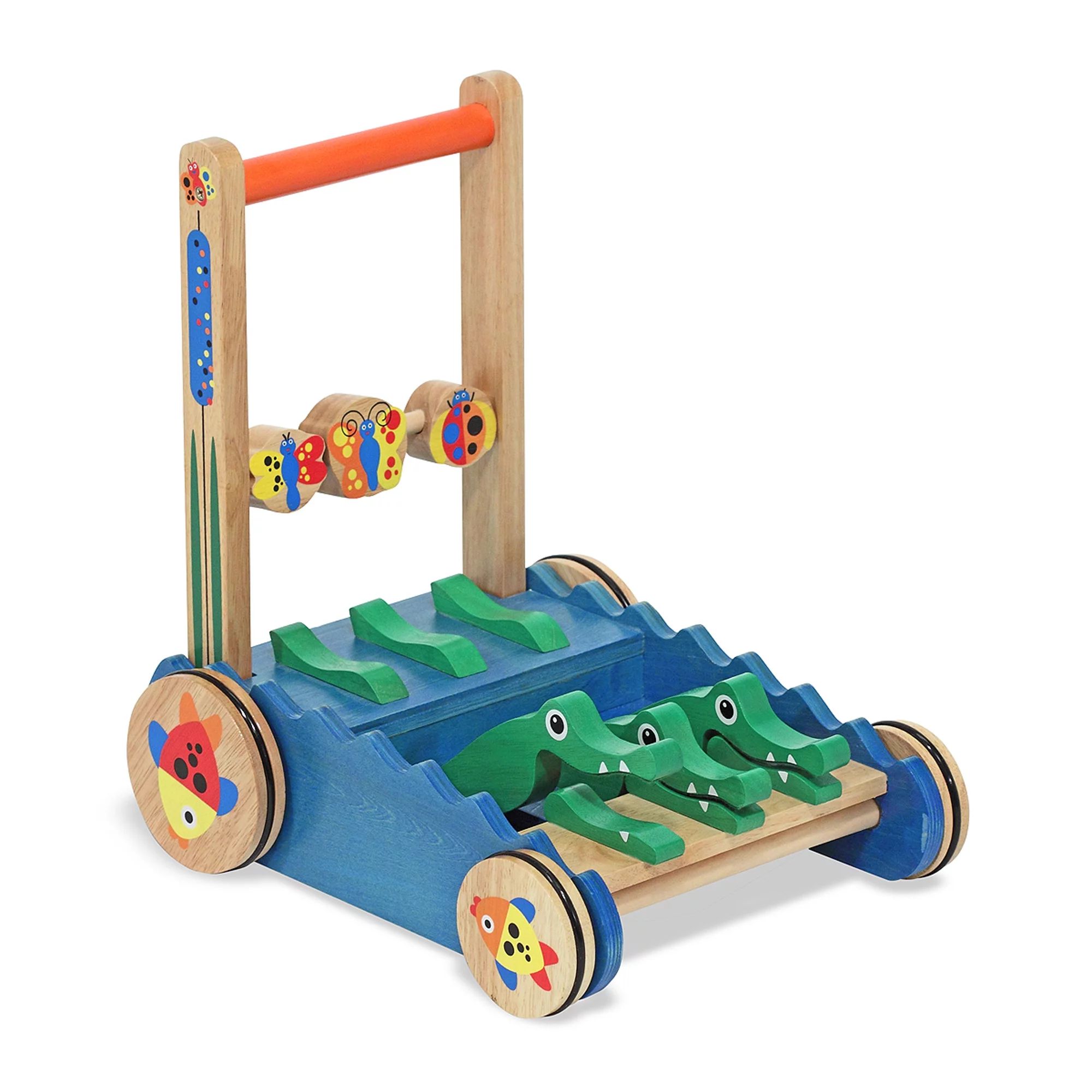 Melissa & Doug Deluxe Chomp and Clack Alligator Wooden Push Toy and Activity Walker | Walmart (US)