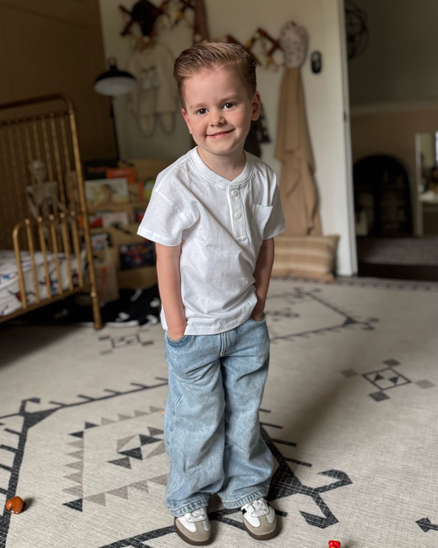 My handsome boy 🥹🥹 linking his basic tee, I grabbed so many from this brand! Love their teddy logo 🧸

Jeans are Zara but also grabbed the ones I linked! 

Toddler boy, toddler fall clothes, toddler clothing , fall outfit inspo

#LTKKids #LTKSeasonal