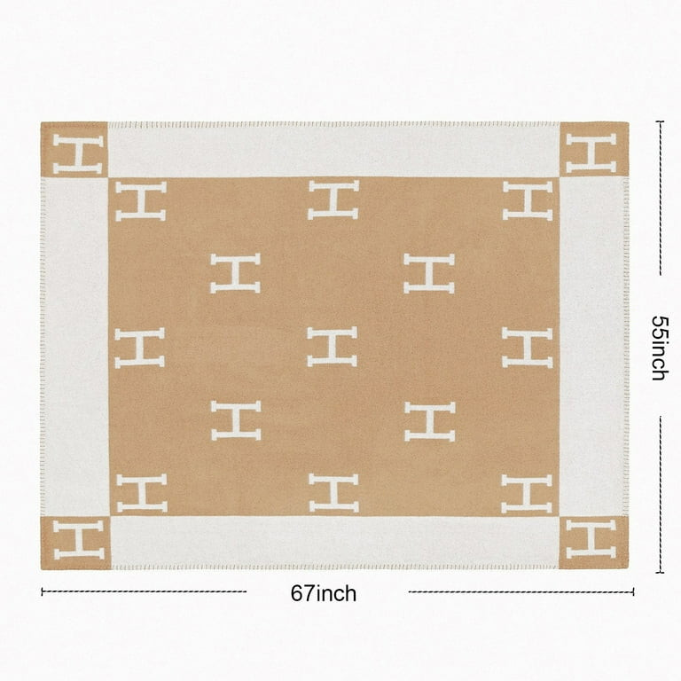 H Throw Blanket Warm Shawl Thick Knitted Cashmere Blankets Yoga Sofa Living Room Or Bed Air-Condi... | Walmart (US)