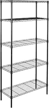 Amazon Basics 5-Shelf Adjustable, Heavy Duty Wide Storage Shelving Unit (350 lbs loading capacity... | Amazon (US)