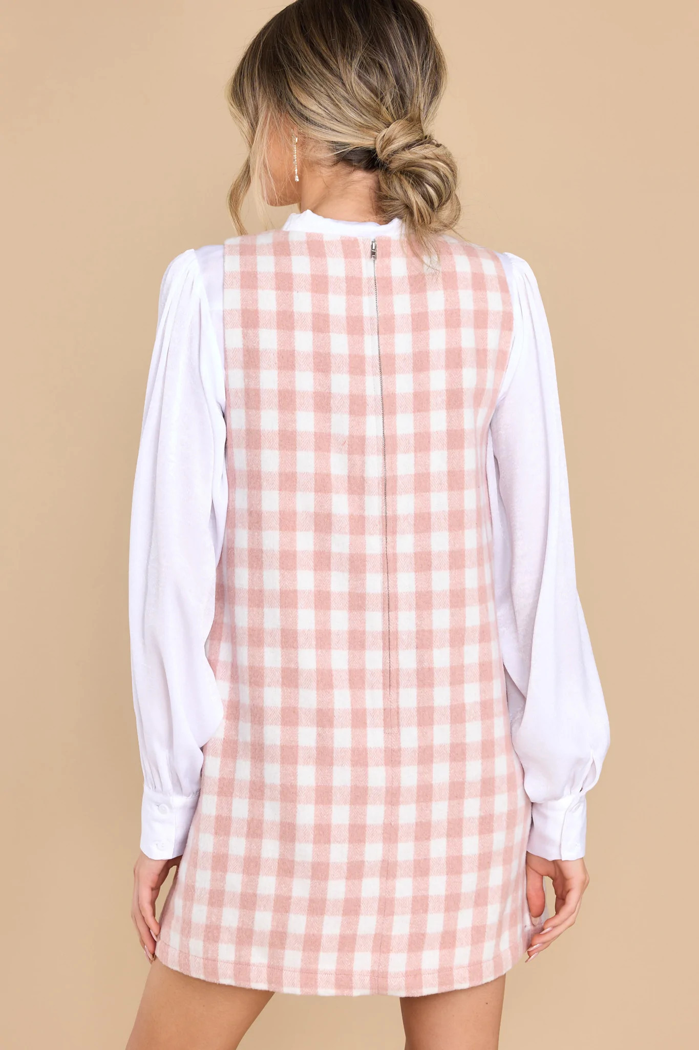 Choosing Joy Light Pink Plaid Dress | Red Dress 