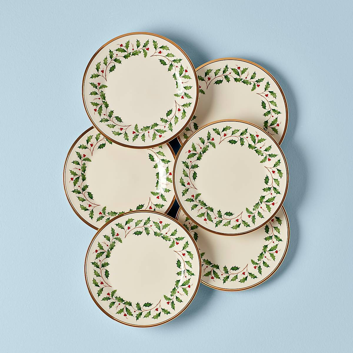 Holiday 6-Piece Salad Plate Set | Lenox