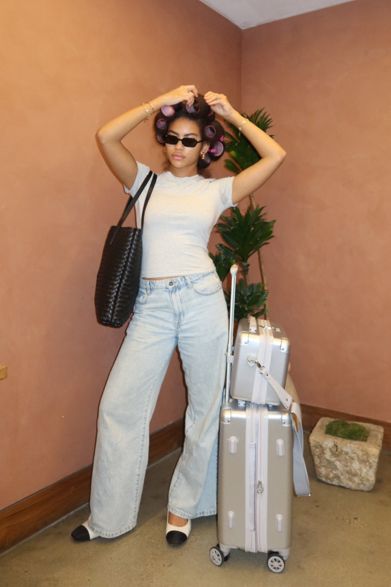 Travel outfit and suitcase set!🩶

#LTKStyleTip #LTKTravel