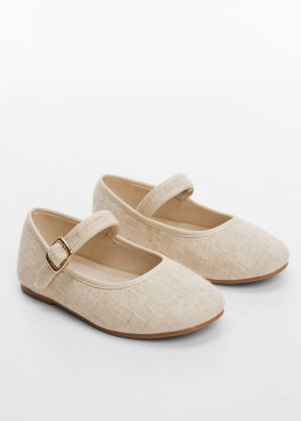 Linen ballerinas -  Girls | Mango Kids USA | MANGO (US)