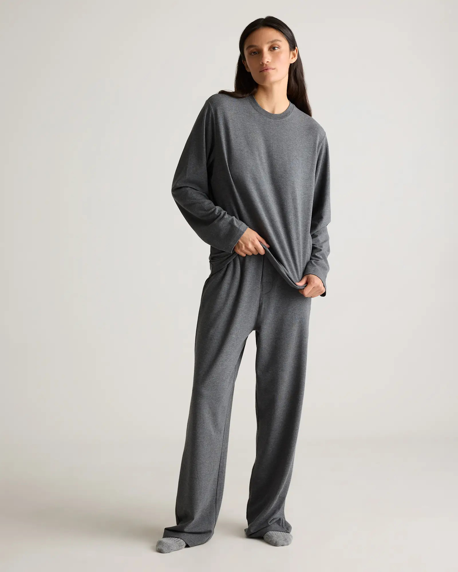 Dream Lounge Oversized Long Sleeve Pajama Set | Quince