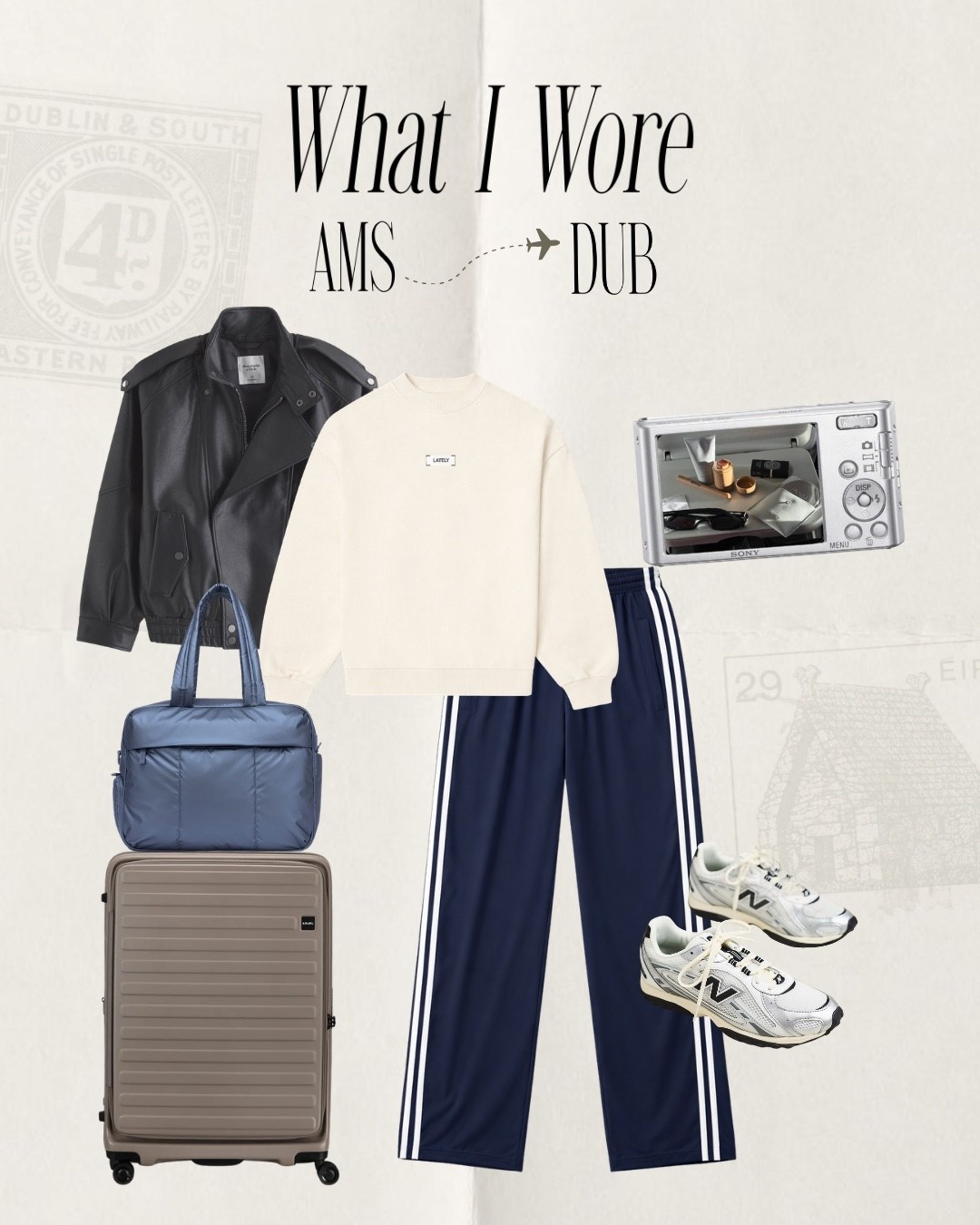 What I wore for my traveling day in Europe!!!

Europe, spring break, track pants, lately lounge, Abercrombie, Aritzia, travel day outfit inspo, sneakers, loungewear, leather jacket, packing hacks 