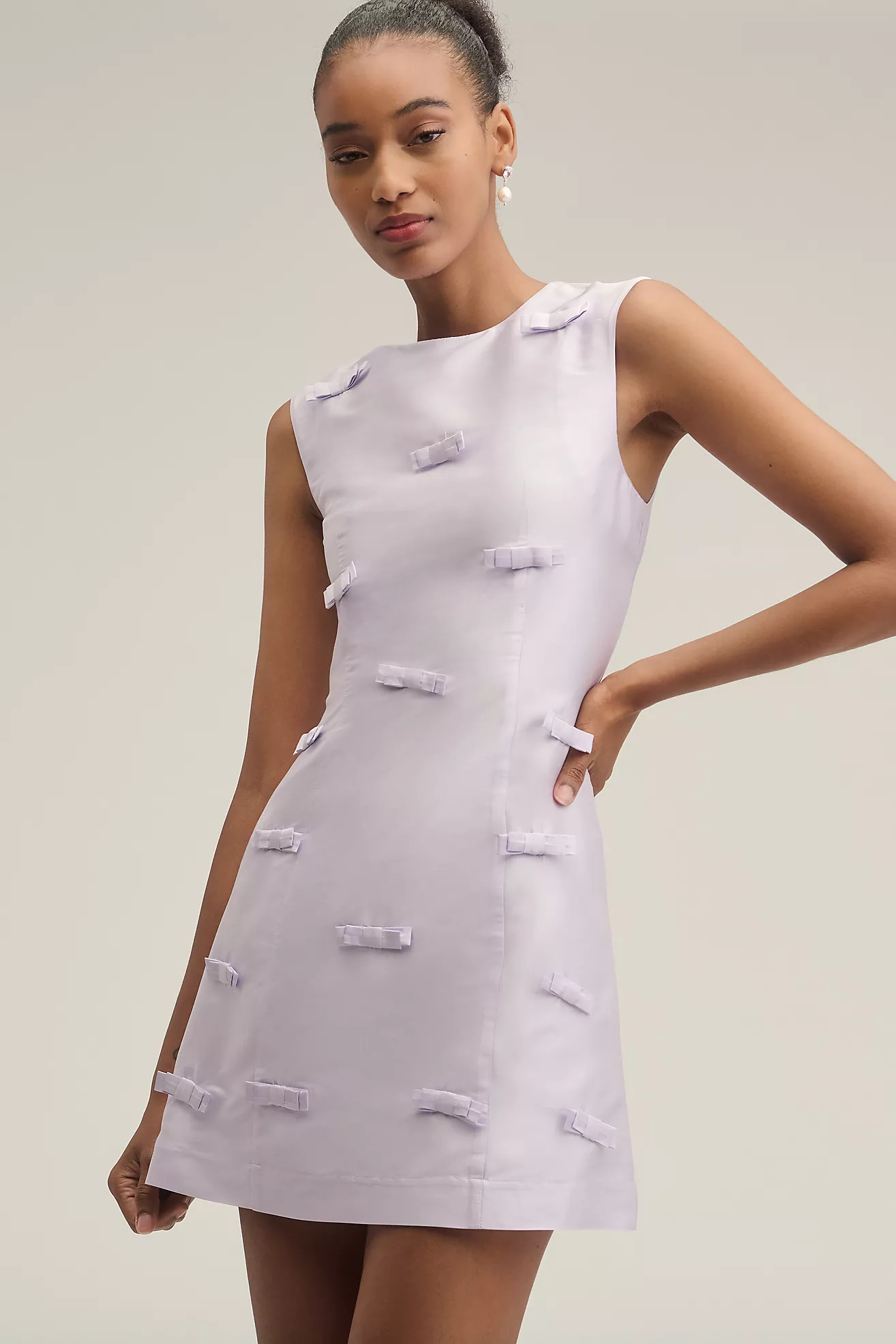 Lovaan Helena Bow Mini Dress | Anthropologie (US)
