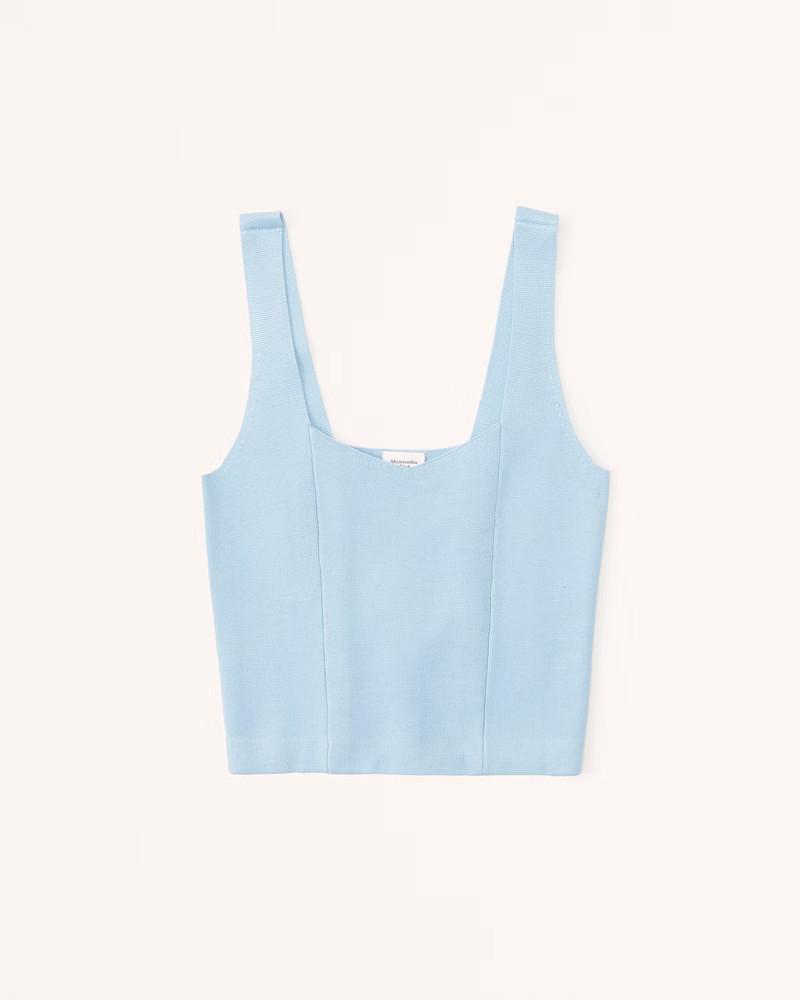 Elevated Knit Soft V-Neck Tank | Abercrombie & Fitch (US)