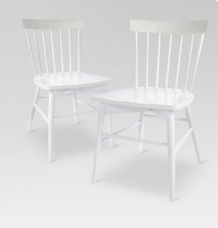 Windsor dining chairs in white black or natural wood

#LTKunder100 #LTKfamily #LTKhome