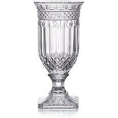 Joeyan 13'' Glass Urn Vase,Large Clear Decorative Flower Vase for Table and Centerpiece,Tall Pede... | Amazon (US)