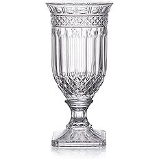 Joeyan 13'' Glass Urn Vase,Large Clear Decorative Flower Vase for Table and Centerpiece,Tall Pede... | Amazon (US)