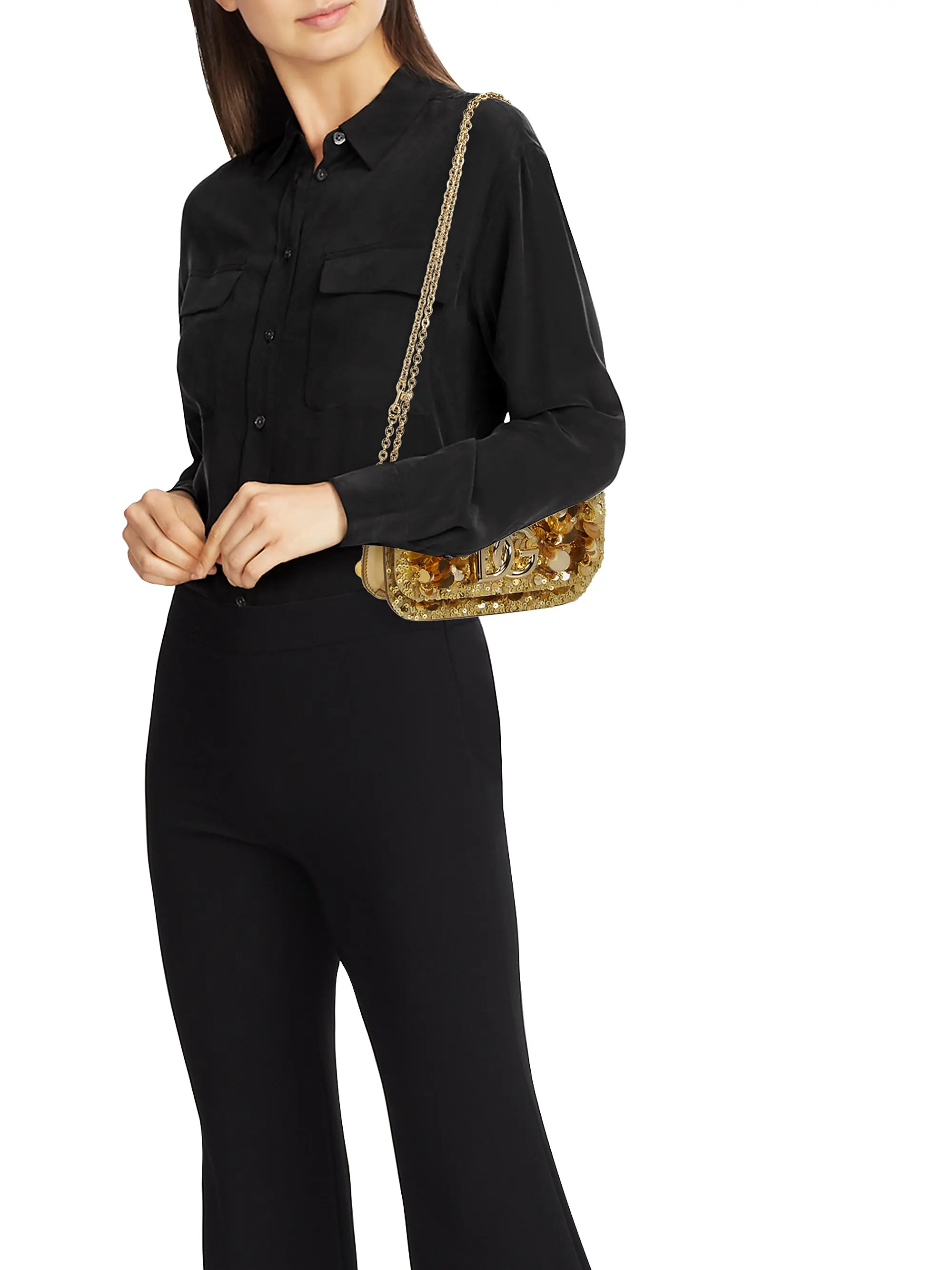 Mini Sicily Sequined Leather Handbag | Saks Fifth Avenue