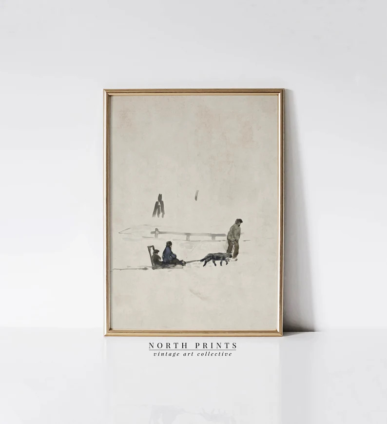 Winter Modern Farmhouse Neutral Minimalist PRINTABLE Wall Art - Etsy | Etsy (US)